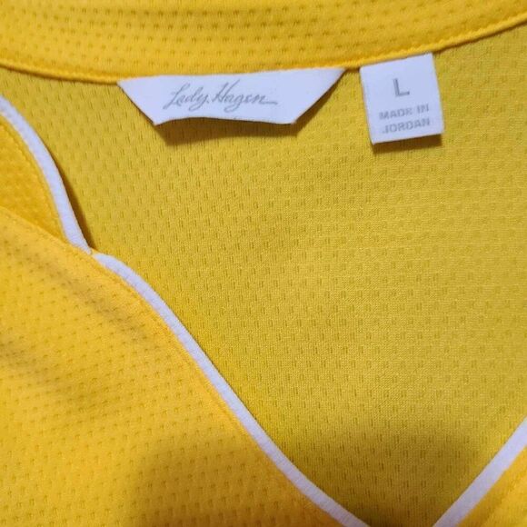 Lady Hagen Yellow Sleeveless Golf Top size Large - Picture 2 of 9